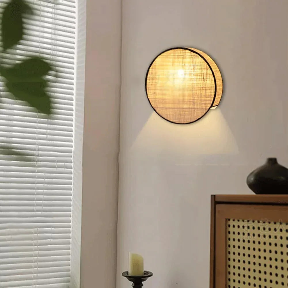 Audara-Japanese Creative Spherical Wall Lamp Bedroom Bedside Single Head Ambiance Wall Lights Living Room Dining Room B&B Sconces Medieval Simple Decoration Mounted Lighting Fixture