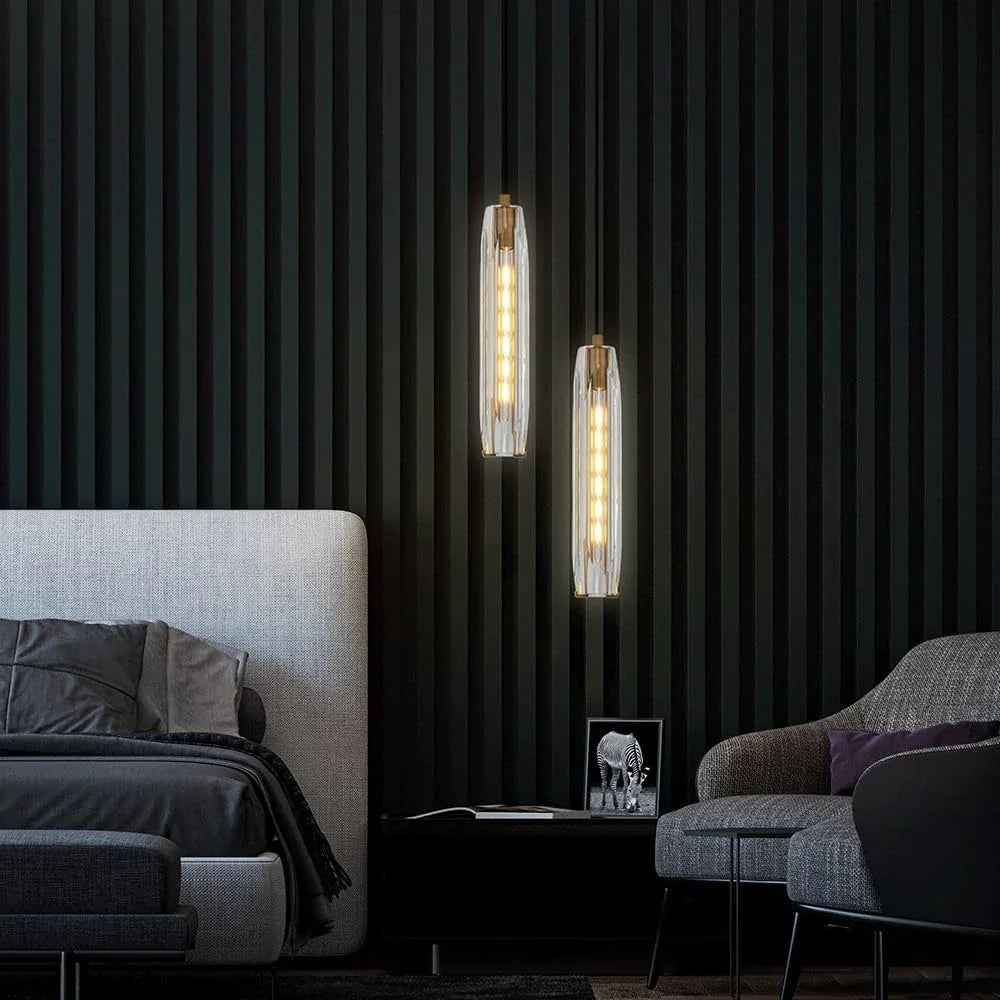 Audara-Crystal Pendant Light, 3-inch Small Decorative Light Fixture, Suitable for Modern Minimalist, Bohemian, and European Styles, Ideal for Bedrooms, Hotel Rooms, Kitchen Islands, Entryways, Etc.