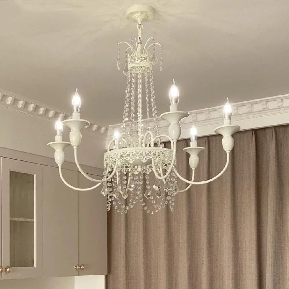 Audara-33-inch Crystal Chandeliers In Candlestick Style Can Be Installed In Various Spaces Such As Bedrooms, Hotels, And Kitchen Islands. Chandeliers For Living Rooms: Semi-flush Mount Round Chandelie