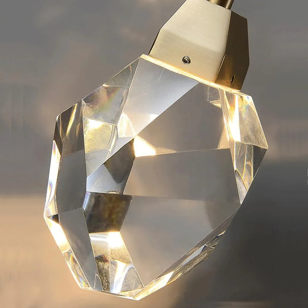 Audara-Crystal Pendant Light, 4-inch, European Modern Minimalist Style, Suitable for Installation in Various Spaces Such As Bedrooms, Hotels, Restaurant Entryways, Cafes, and Kitchen Islands.