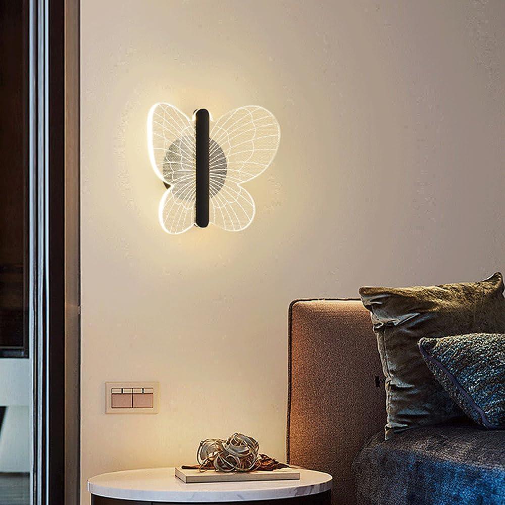 Audara-Scandinavian Butterfly Fashion Wall Lamp Bedroom Bedside Ambience Wall Lights Light Luxury Decorative LED Sconces Aisle Corridor Foyer Mounted Lighting Fixture