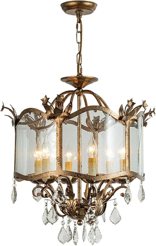 Audara-18-inch Crystal Chandeliers European Modern-Style Chandeliers for Living Rooms, Bedrooms, Studies, Hotels, Kitchen Islands, and Various Commercial Spaces Semi-Flush Mount Chandelier