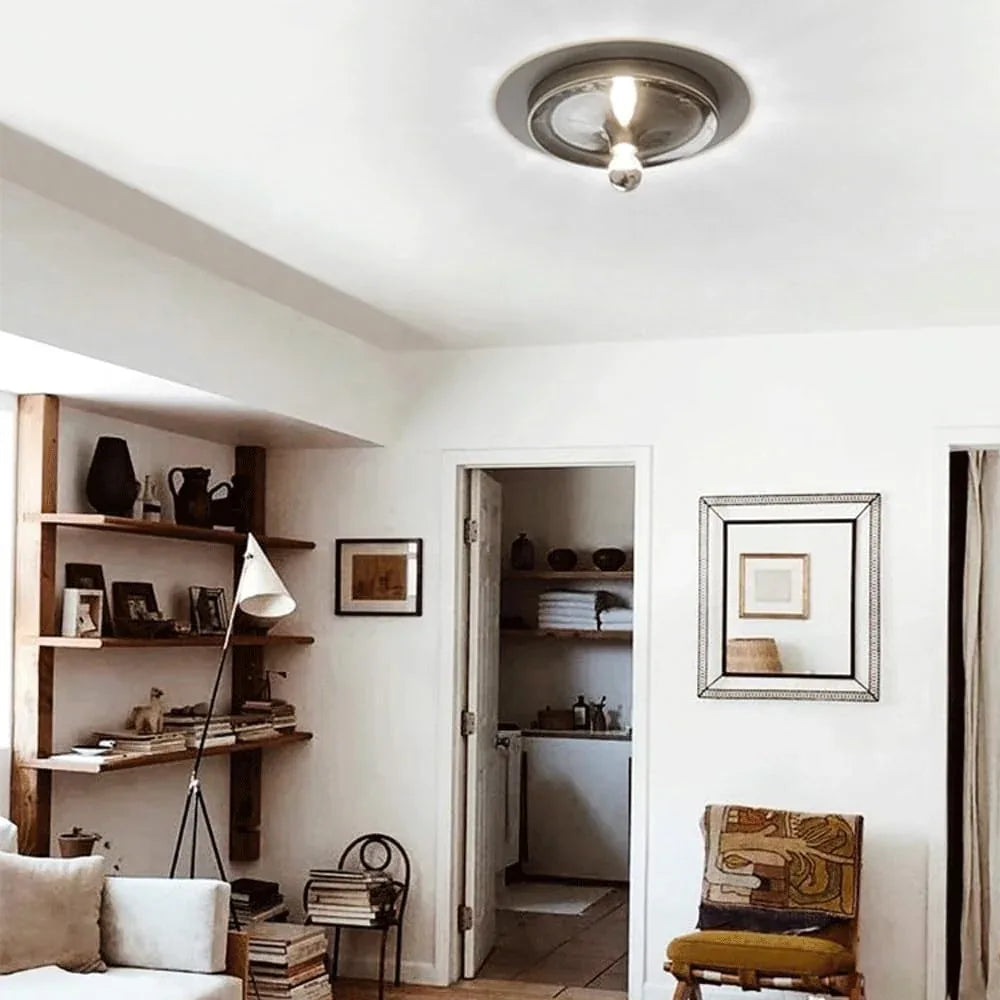 Audara-Antique Postmodern Living Room LED Wall Lamp Scandinavian Background Wall Bedside Wall Lights Aisle Corridor UFO Sconces Bedroom Creative Spherical Mounted Lighting Fixture