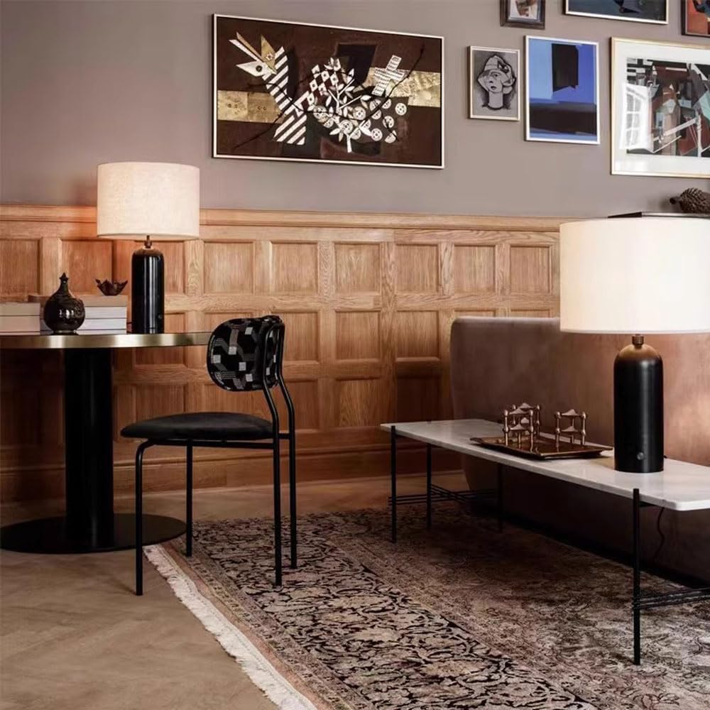 Audara-Simple Fashion Sample Room Showroom Desk Light High-end Handmade Fabric Marble Desk Lamp Coffee Shop Hotel Front Desk Restaurant Lighting Fixture Bedroom Study Room Living Room Table Lamp