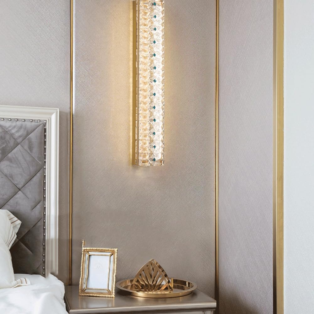 Audara-Modern Minimalist Wall Lamp Bedroom Bedside Ambience Sense Wall Lights Italian Light Luxury Crystal Sconces Scandinavian Background Wall Living Room Decorative Mounted Lighting Fixture