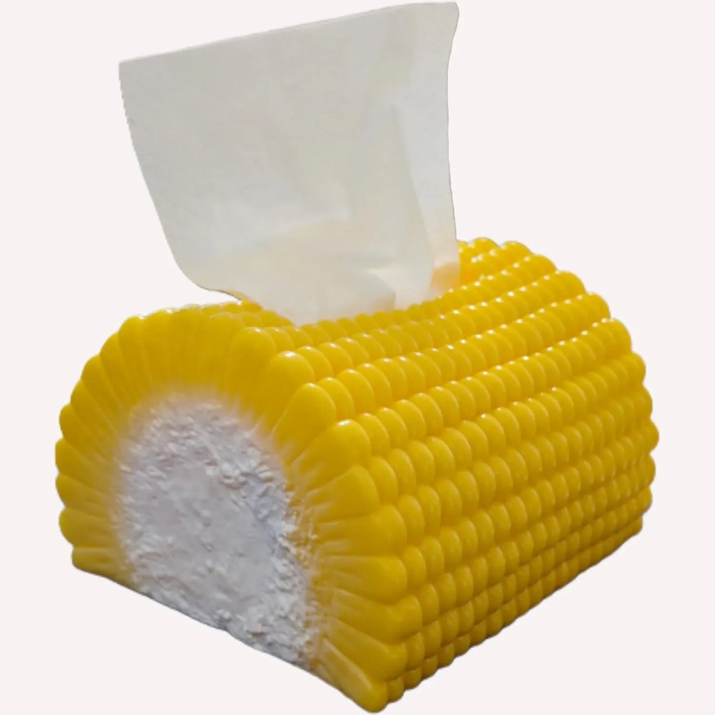 Audara-Cute Novelty Home Decor, 3D Corn Tissue Box with Tissue Dispenser, Resin Kitchen Tissue Box Cover, Fun Desktop Decoration Suitable for Various Spaces Such as Restaurants, Kitchens, and bedrooms