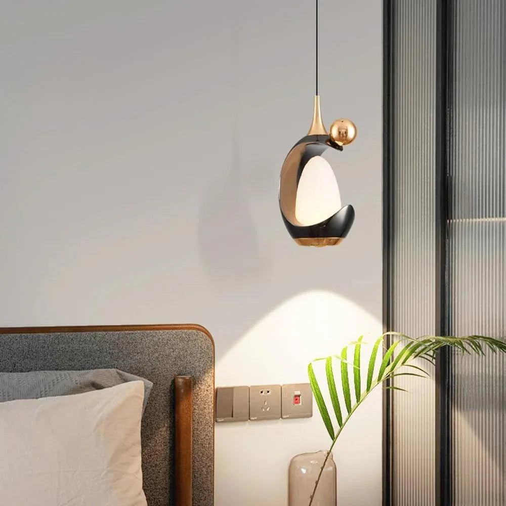Audara-Modern Simple Liftable 3000K Warm Light Pendant Lightled Creative Light Luxury Bedside Chandeliers 3.74in Three Colors Available HangingLamp Bedroom Hallway Entryway Decor Lighting Fixture