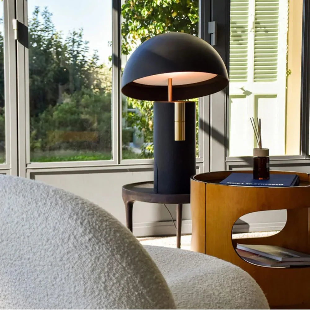 Audara-Scandinavian Simple Hotel Hall Restaurant Decorative Desk Light Creative Personalized Mushroom Shaped Metal Desk Lamp Living Room Study Bedroom Table Lamp Farmhouse Villa Lighting Fixture