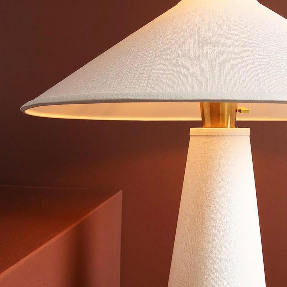 Audara-American Handmade Hotel Room Desk Light Warm French White Fabric Desk Lamp Children's Room Bedroom Bedside Table Lamp Office Coffee Shop Farmhouse B&B Villa Lighting Fixture