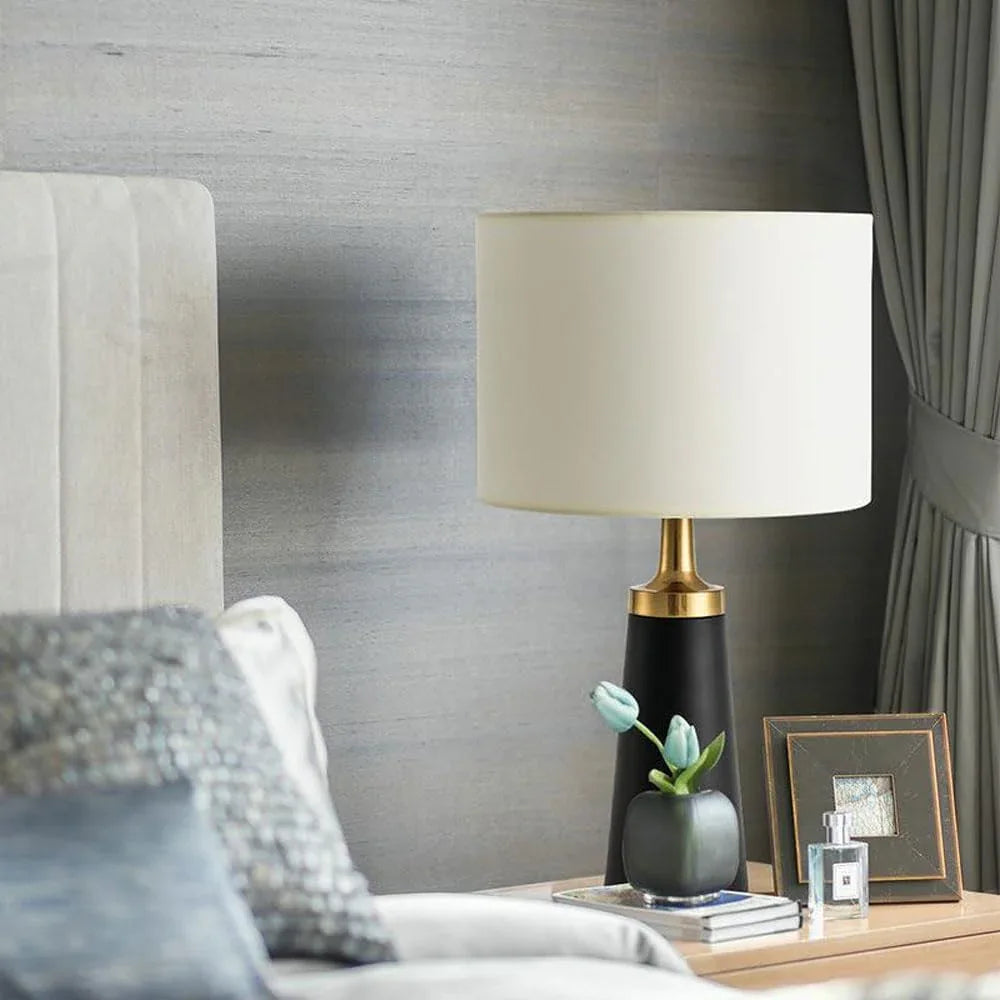 Audara-Postmodern Art Living Room Bedroom Bedside Desk Light Scandinavian Minimalist Metal Fabric Desk Lamp Club Dining Room Coffee Shop Lighting Fixture Apartment Office Table Lamp