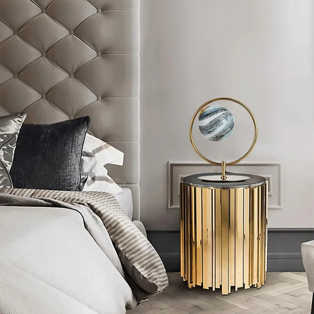Audara-Postmodern Creative Bedroom Study Desk Light Art Design Planet Glass Desk Lamp Office Showroom Model House Table Lamp Hotel Club Villa Decoration Lighting Fixture