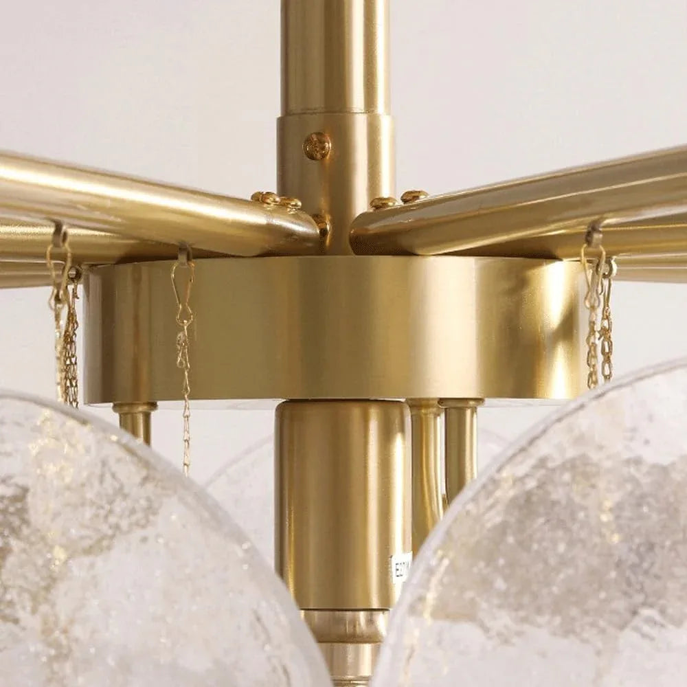 Audara-32-inch Crystal Chandeliers Can Be Installed in Various Spaces Such As Bedrooms, Hotels, and Kitchen Islands. Glass Round Chandelier for Living Room in Minimalist European Style.