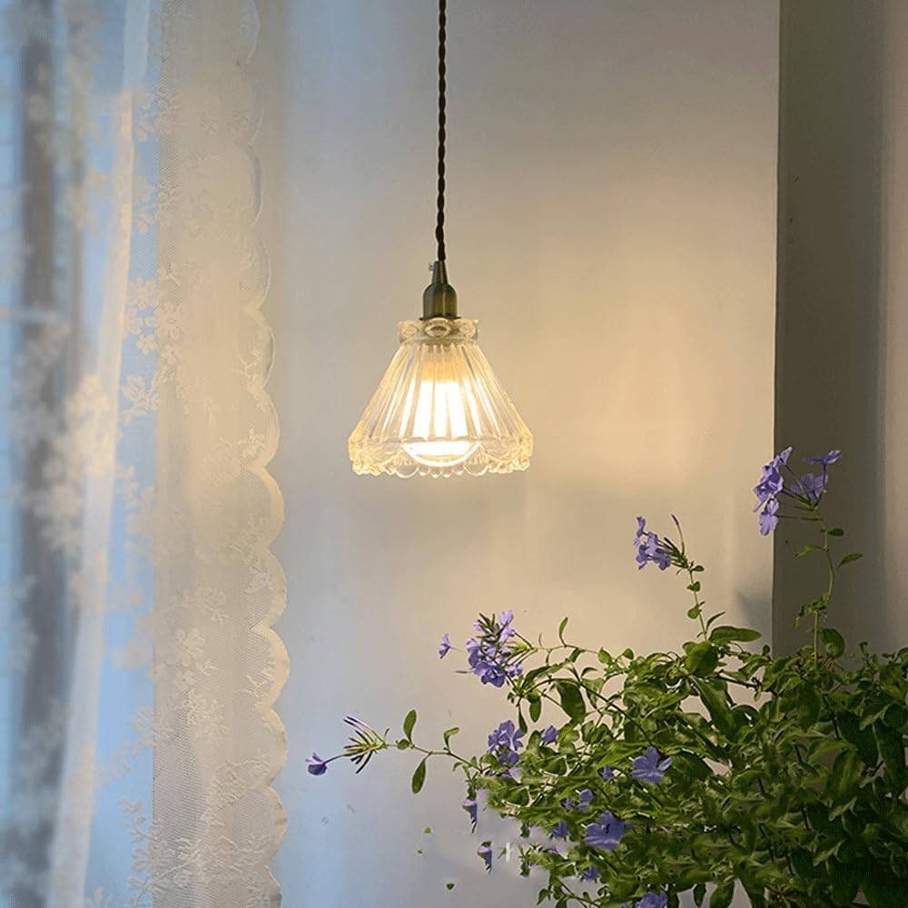 Audara-6-inch Crystal Pendant Light, Suitable for Bohemian and Modern Minimalist Styles. Small Size, Ideal for Bedrooms, Hotels, Studies, Living Rooms, Kitchen Islands, Entryways, and Other Spaces.