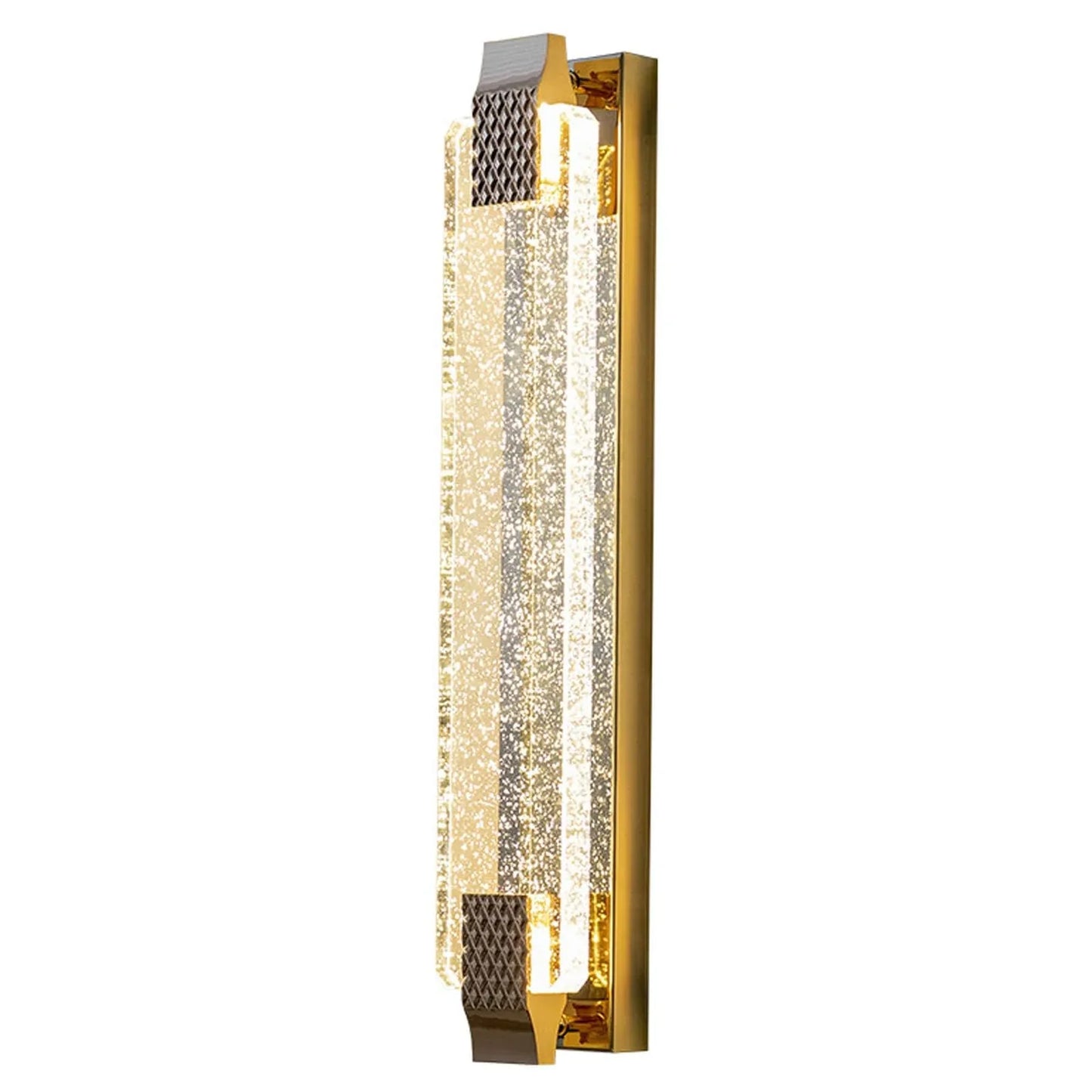 Audara-Long Crystal Wall Light Luxury LED Hardwired Wall Sconce Entrance Hallway Corridor Wall Lamp Living Room Feature Wall Wall Light Fixtures Gold