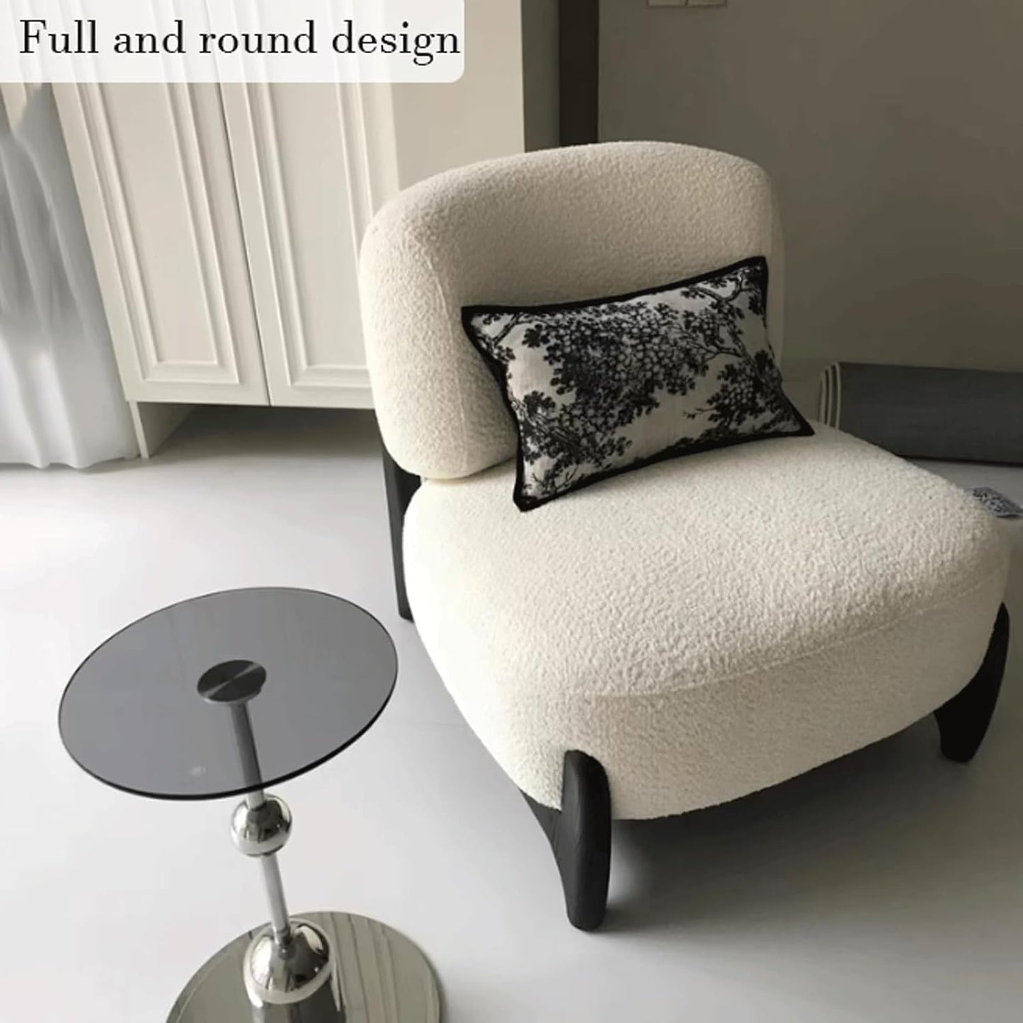 Audara-29 inch Single Person Living Room Chairs, no armrests, high-end Wooden barcalounger Reclaimer, Black Frosted Velvet Fabric, Suitable for lounges, Living Rooms, Balconies and Other Places.