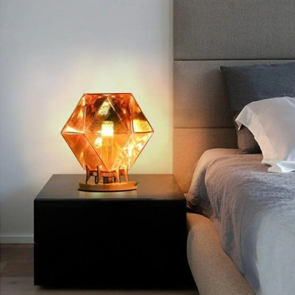 Audara-Scandinavian Simple Bedroom Study Desk Light Creative Geometric Metal Desk Lamp Living Room Sofa Beside Bed Table Lamp Farmhouse Club Coffee Shop Dining Room Lighting Fixture