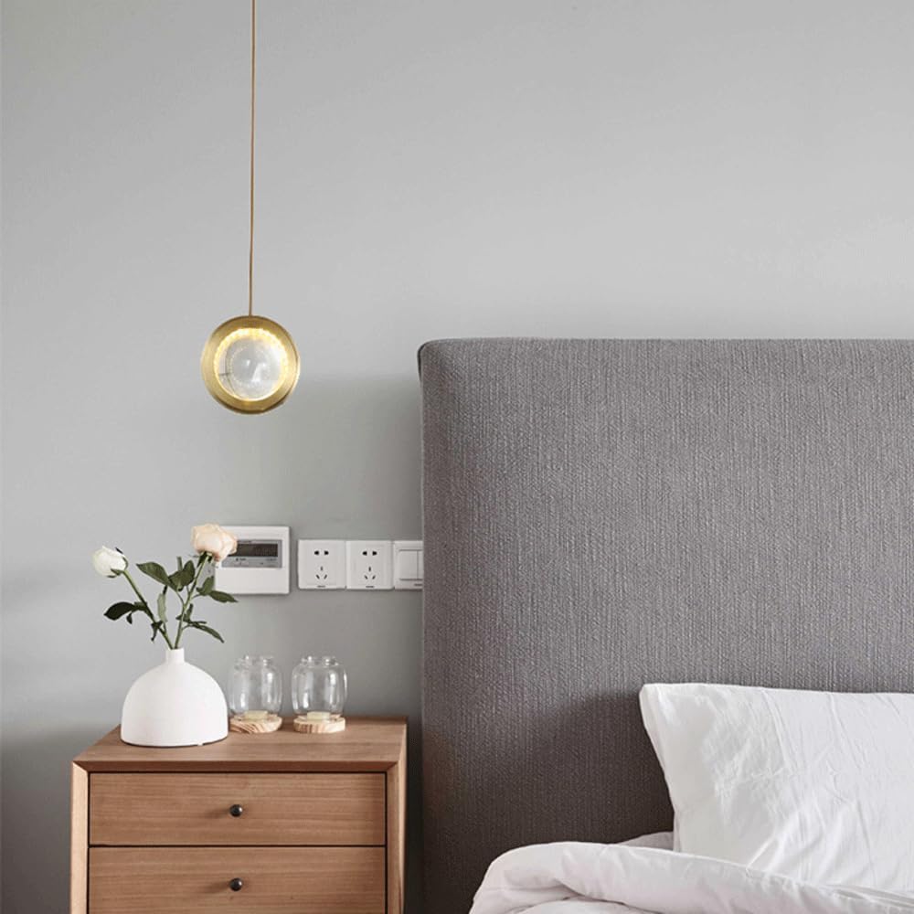 Audara-5-inch Crystal Pendant Light, Bohemian Style, Creative Decorative Lamp, Suitable for Various Spaces Such As Bedrooms, Hotels, Studies, Living Rooms, Kitchen Islands, and Entryways.