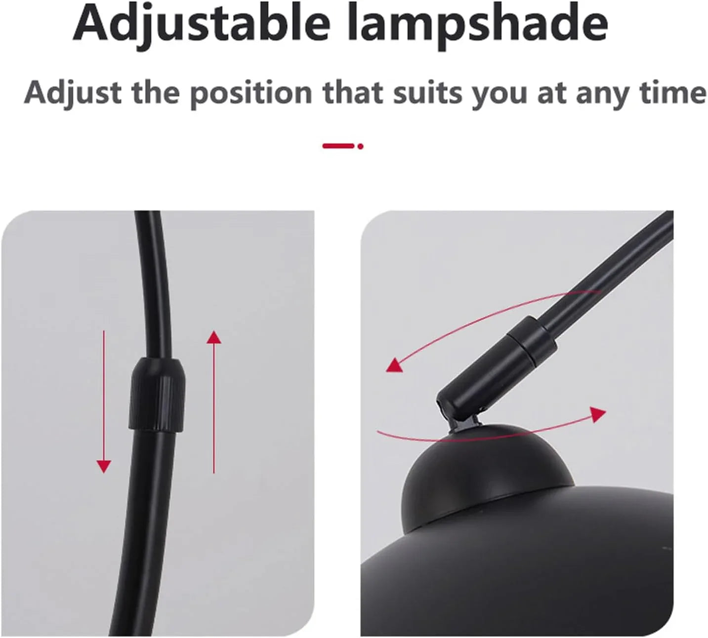 Audara-Creative Remote Control Stepless Dimming Living Room Floor Lamp Single Light Source E26 Retractable Black Metal Standing Lamp Bedroom Study Room Torchiere Dining Room Decoration Lighting Fixture