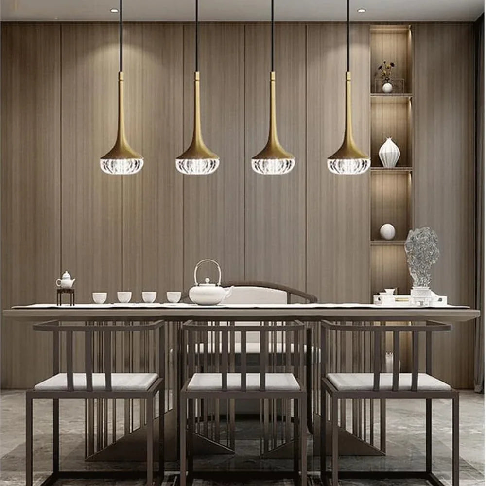Audara-Modern 4-inch Crystal Pendant Lights, European Minimalist Style, Suitable for Installation in Various Spaces Such As Bedrooms, Hotels, Restaurant Entryways, Cafes, and Kitchen Islands.