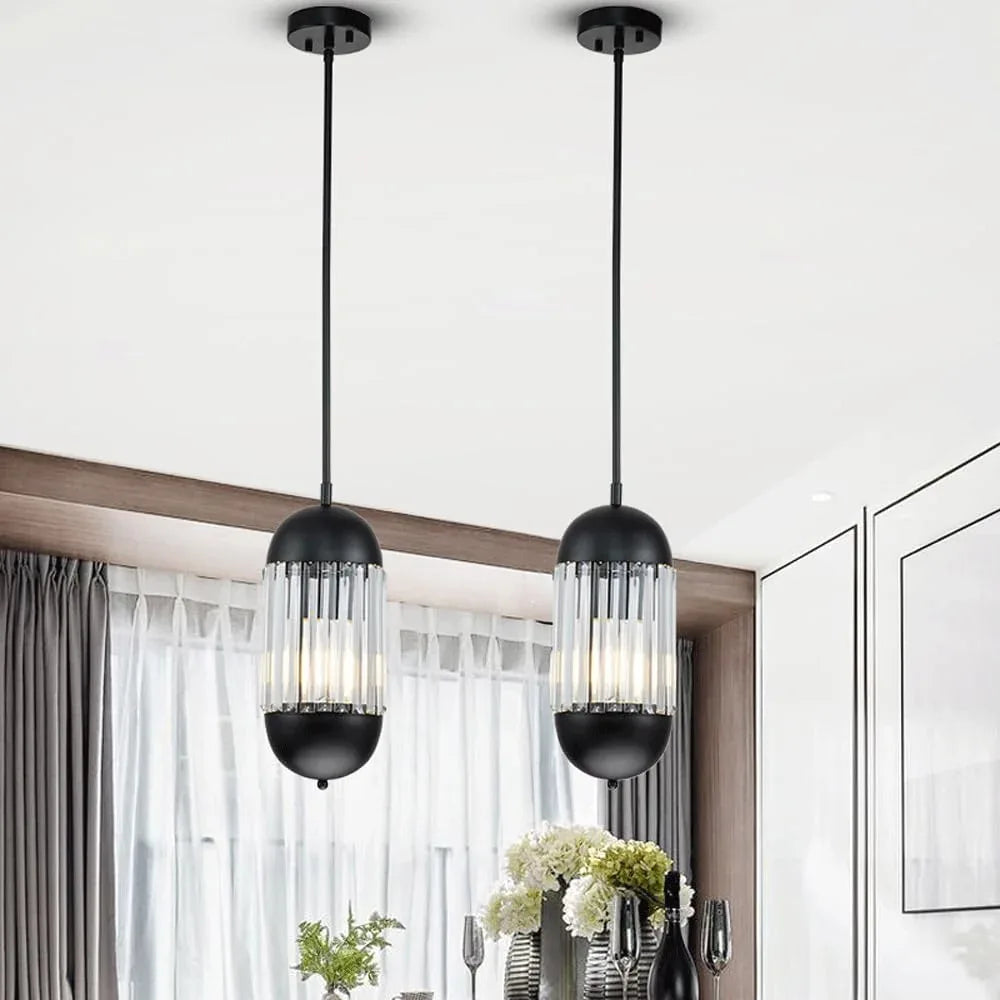 Audara-Glass Pendant Lights, Modern and Luxurious Style, 7-inch Pendant Lamp, Suitable for Various Lighting Scenarios Such As Bedrooms, Dining Rooms, Entryways, and Kitchen Islands