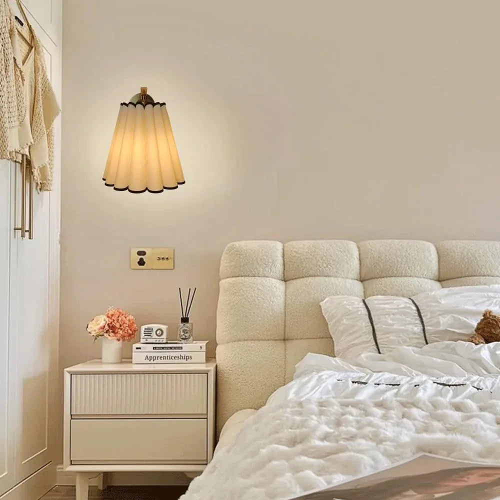 Audara-Bedroom Bedside Wall Lamp Modern Simple Study Wall Lights Creative Stairway Aisle Sconces Scandinavian Fashion Cloth Mounted Lighting Fixture