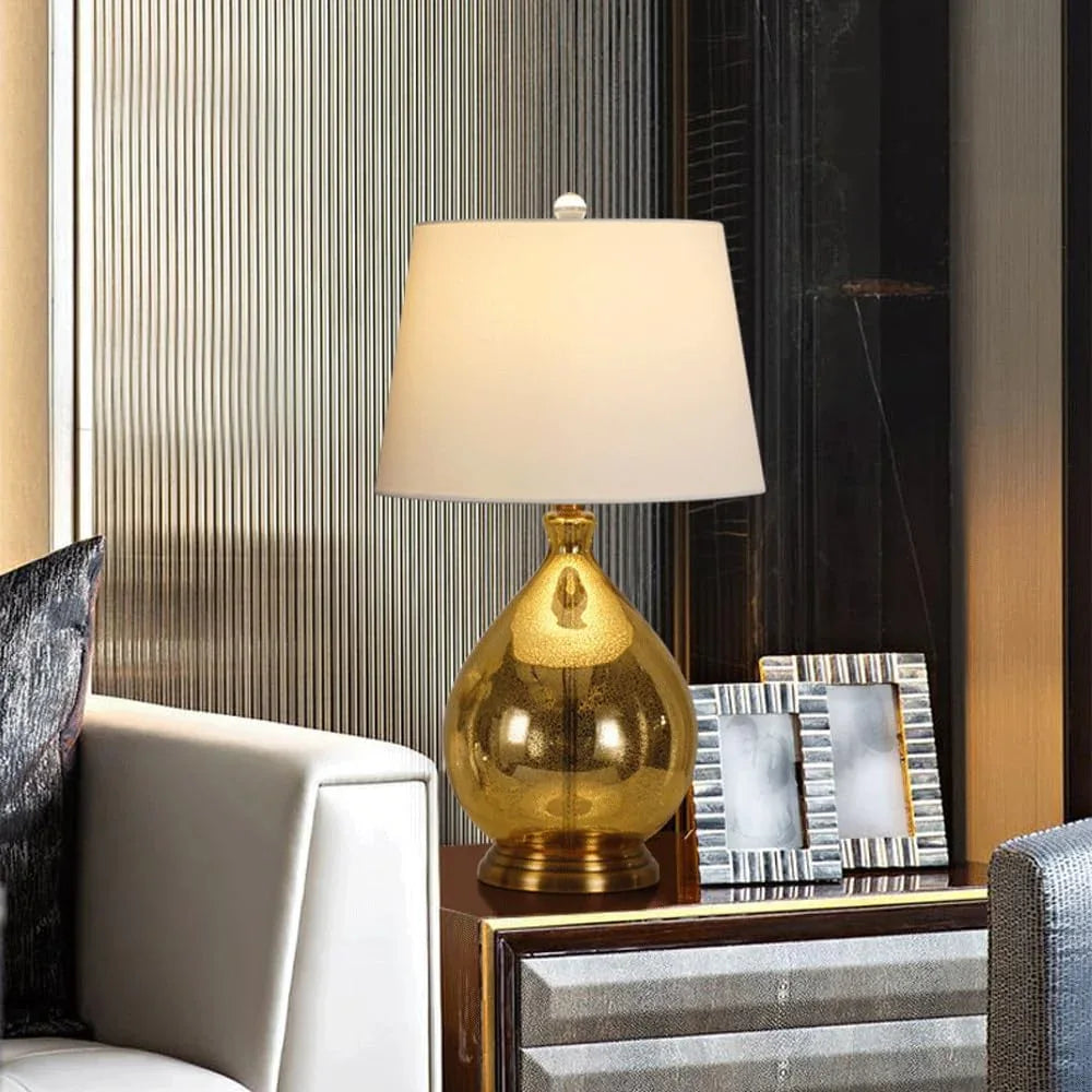 Audara-High-end Bedroom Study Living Room Desk Light Luxury Fashion Shake Silver Glass Desk Lamp Tea Cottage Shop Model House Table Lamp Window B&B Villa Farmhouse Lighting Fixture