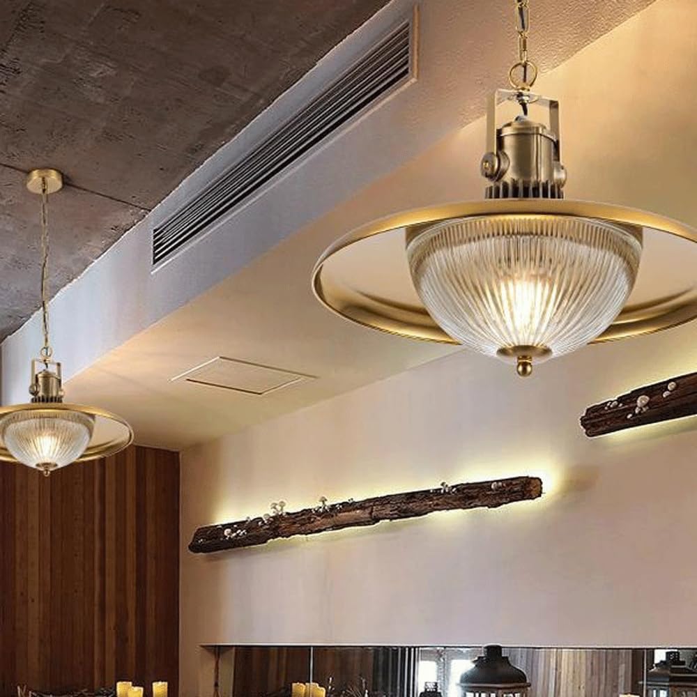 Audara-18-inch Industrial-Style Glass Pendant Lights, Suitable for Decorative Pendant Lights in Tea Restaurants, Hallways, Balconies, Living Rooms, Hotel Entrances, and Cafes.