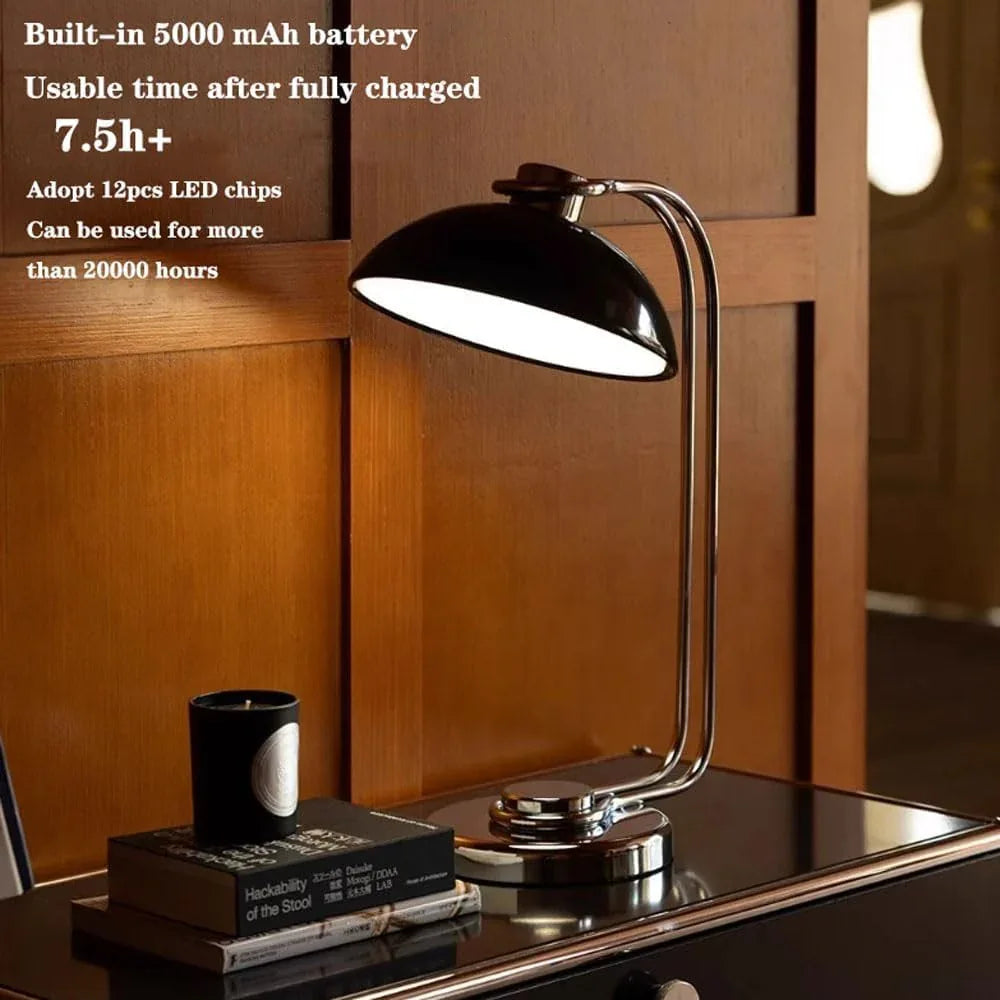 Audara-Retro Creative Bedroom Living Room Desk Light Exquisite Light Luxury Adjustable Angle Infinitely Dimmable Metal Desk Lamp Reading Study Office Table Lamp Hotel Front Desk Coffee Shop Lighting Fixture