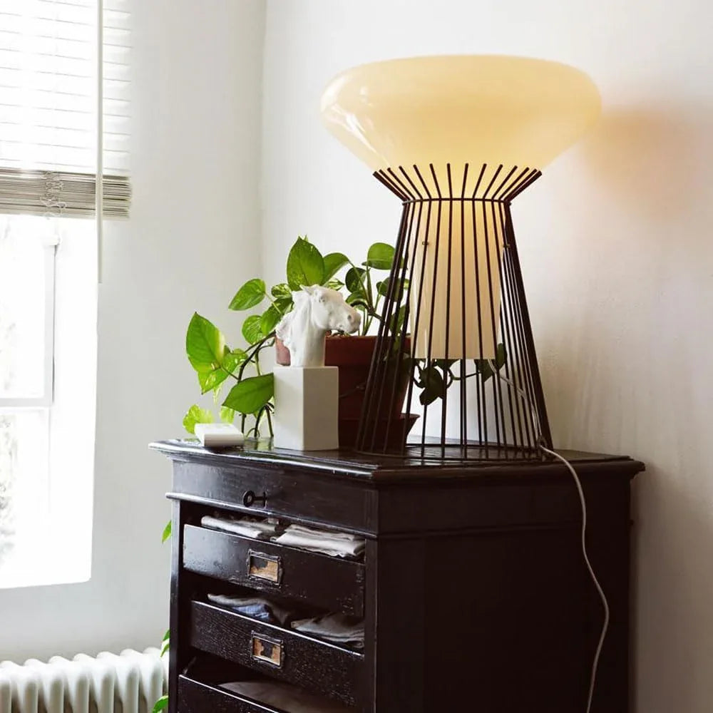 Audara-Luxury Office Hotel Desk Light Modern Simple Glass Stainless Steel Desk Lamp Villa Farmhouse Countryside B&B Table Lamp Model House Living Room Bedroom Study Room Lighting Fixture