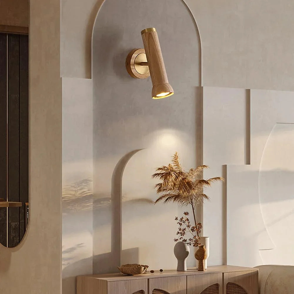 Audara-Bedroom Bedside Wall Lamp Modern Simple Wall Lights Living Room Aisle Black Walnut Sconces Light Luxury Decorative Chinese Mounted Lighting Fixture