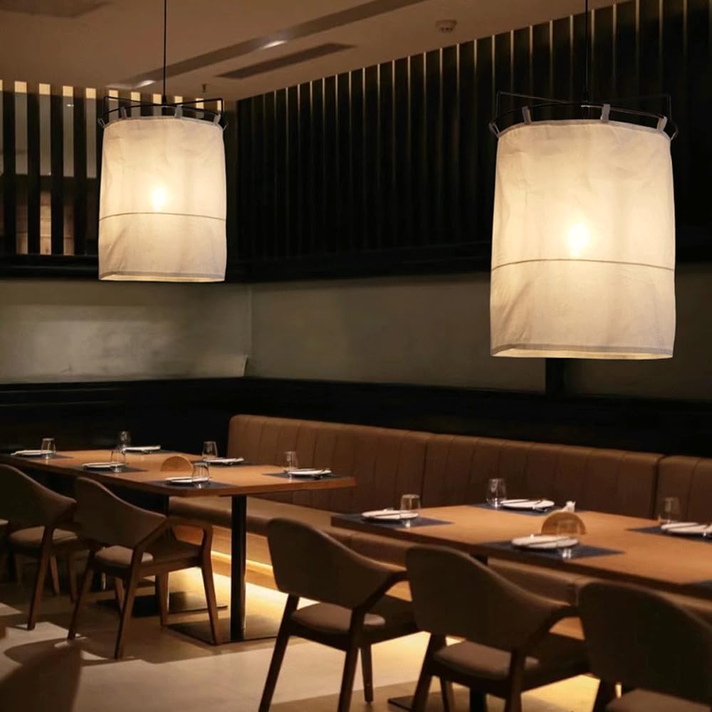 Audara European Simple Fabric Pendant Light Handmade High-end Bedroom Hanging Lamp for Cafe Bar Restaurant Chandeliers Villa Flower Shop Showcase Counter Decoration Lighting Fixture (E26 Lampholder)