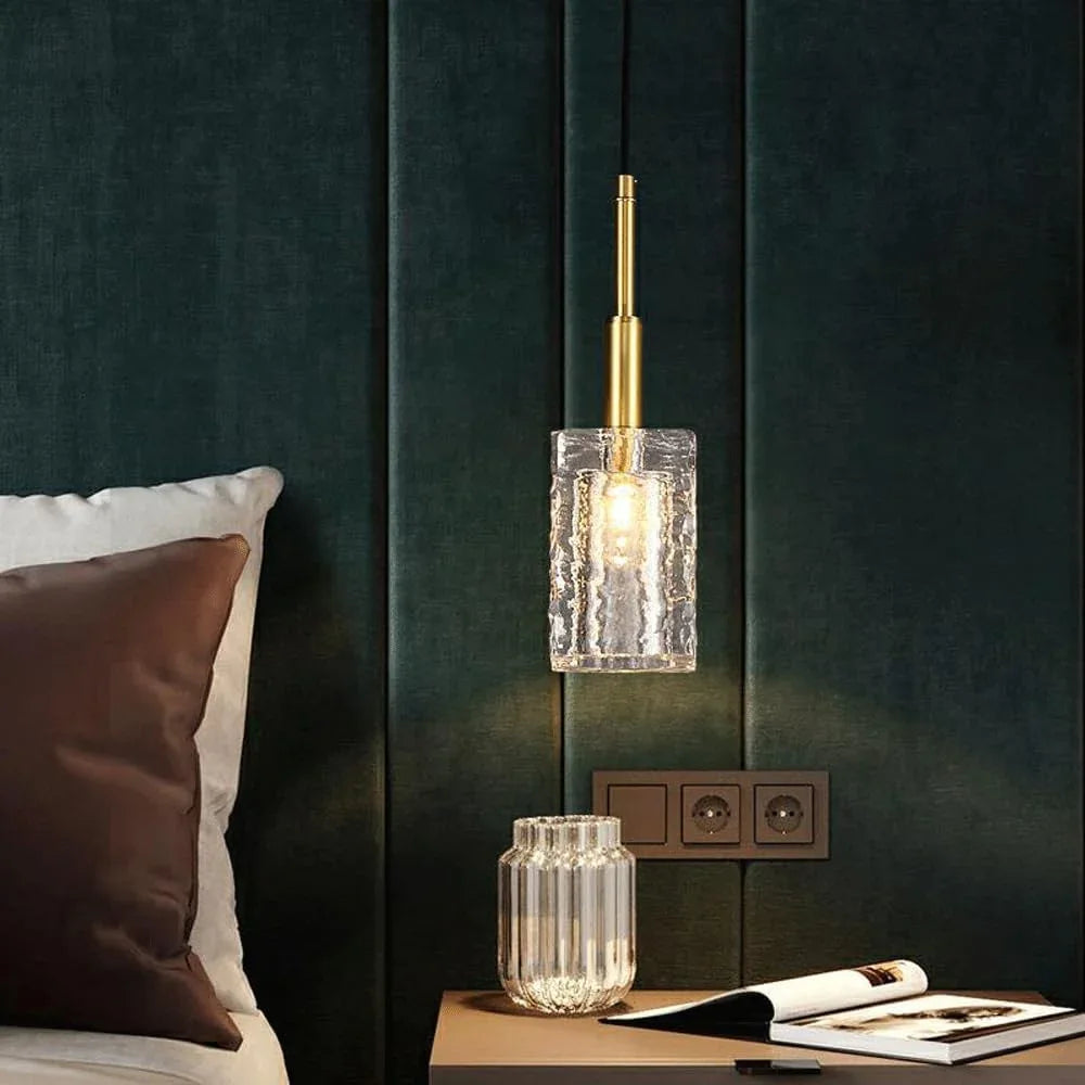 Audara-3.5-inch Small Crystal Pendant Light, Minimalist Modern Style, Bohemian Decorative Chandelier, Suitable for Various Scenarios Such As Bedrooms, Hotels, Studies, Bedside Tables, and Entryways.