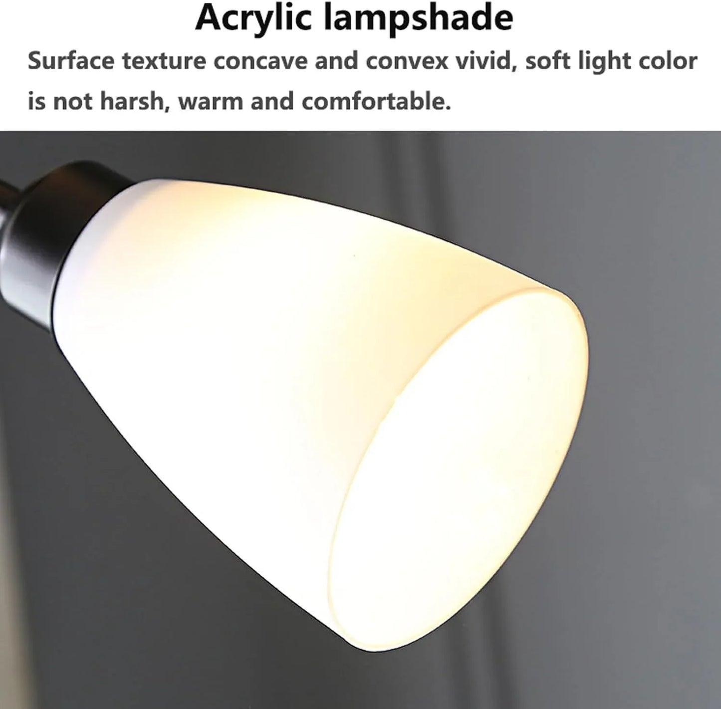 Audara-Modern Simple Metal Acrylic Floor Lamp 1/2 Light Source E26 H67’ Bedroom Living Room Sofa Beside Standing Lamp Restaurant Hotel Torchiere Farmhouse B&B Cafe Decoration Lighting Fixture
