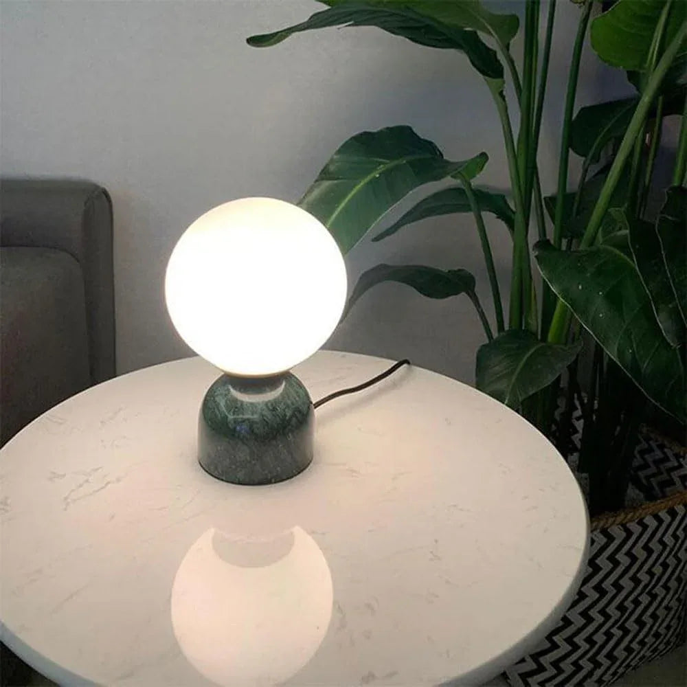 Audara-Scandinavian Minimalist Study Room Model Room Desk Light Personalized Luxury Marble Spherical Glass Desk Lamp Bar Restaurant Coffee Shop Farmhouse Lighting Fixture Bedroom Bedside Office Table Lamp