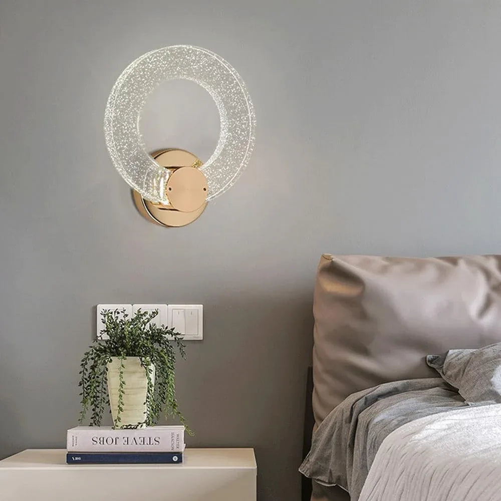 Audara-Scandinavian Light Luxury Art Wall Lamp Bedroom Bedside Crystal Wall Lights Living Room Dining Room Background Wall Sconces Aisle Dresser LED Mounted Lighting Fixture