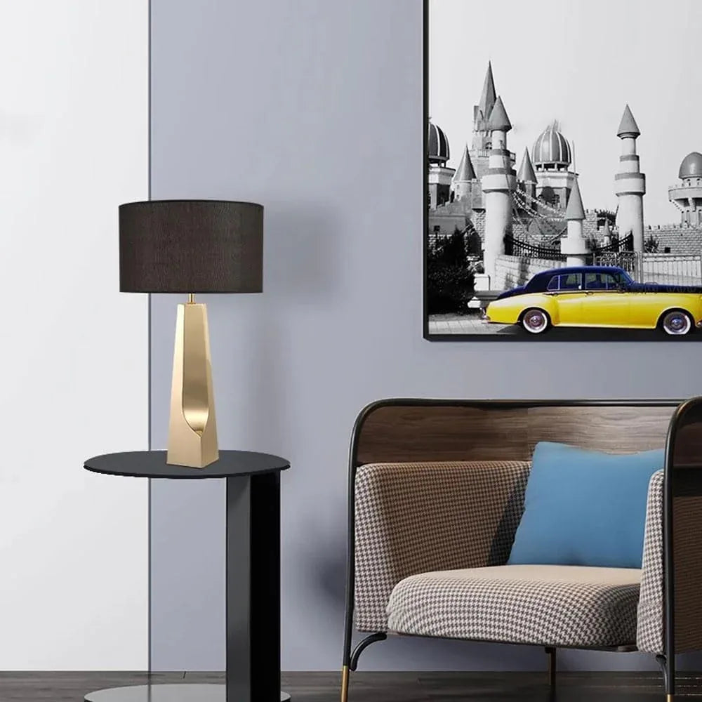 Audara-Modern Art Showroom Living Room Backdrop Desk Light Fashion Simple Fabric Stainless Steel Desk Lamp Bedroom Bedside Office Table Lamp Villa Club Coffee Shop Bar Decoration Lighting Fixture
