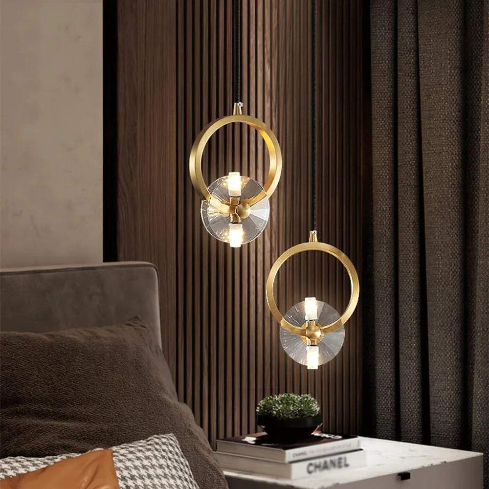 Audara-Crystal Pendant Light, 6-inch, Bohemian Style, Creative Decorative Lamp, Suitable for Various Spaces Such As Bedrooms, Hotels, Studies, Living Rooms, Kitchen Islands, and Entryways.