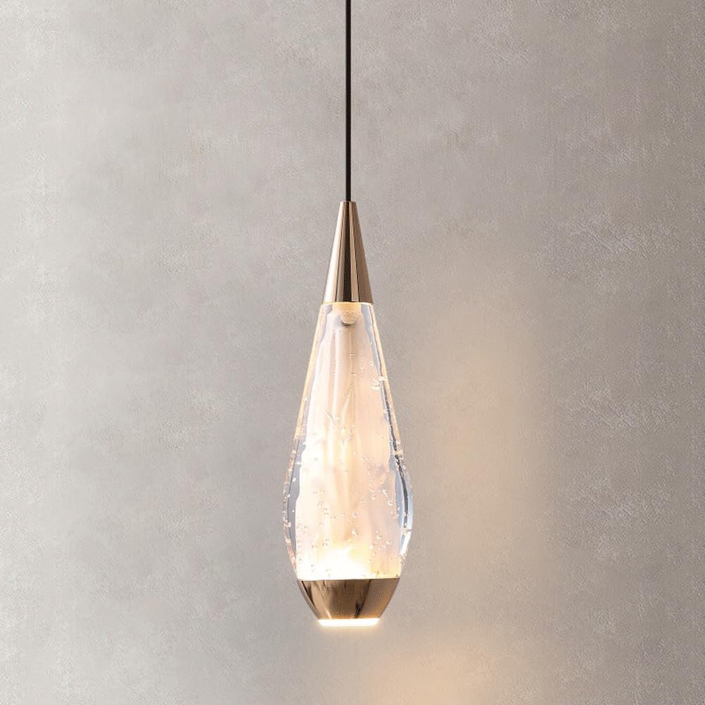 Audara-Minimalist Bohemian-Style 3-in Crystal Pendant Light, Suitable for Various Scenarios Such As Bedrooms, Hotels, Studies, Bedside Rooms, Kitchen Islands, and Entryways.