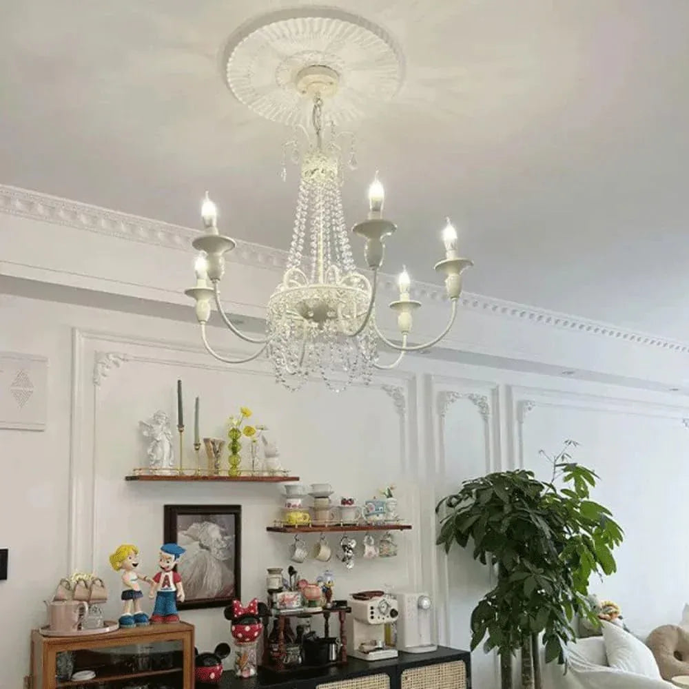 Audara-33-inch Crystal Chandeliers In Candlestick Style Can Be Installed In Various Spaces Such As Bedrooms, Hotels, And Kitchen Islands. Chandeliers For Living Rooms: Semi-flush Mount Round Chandelie