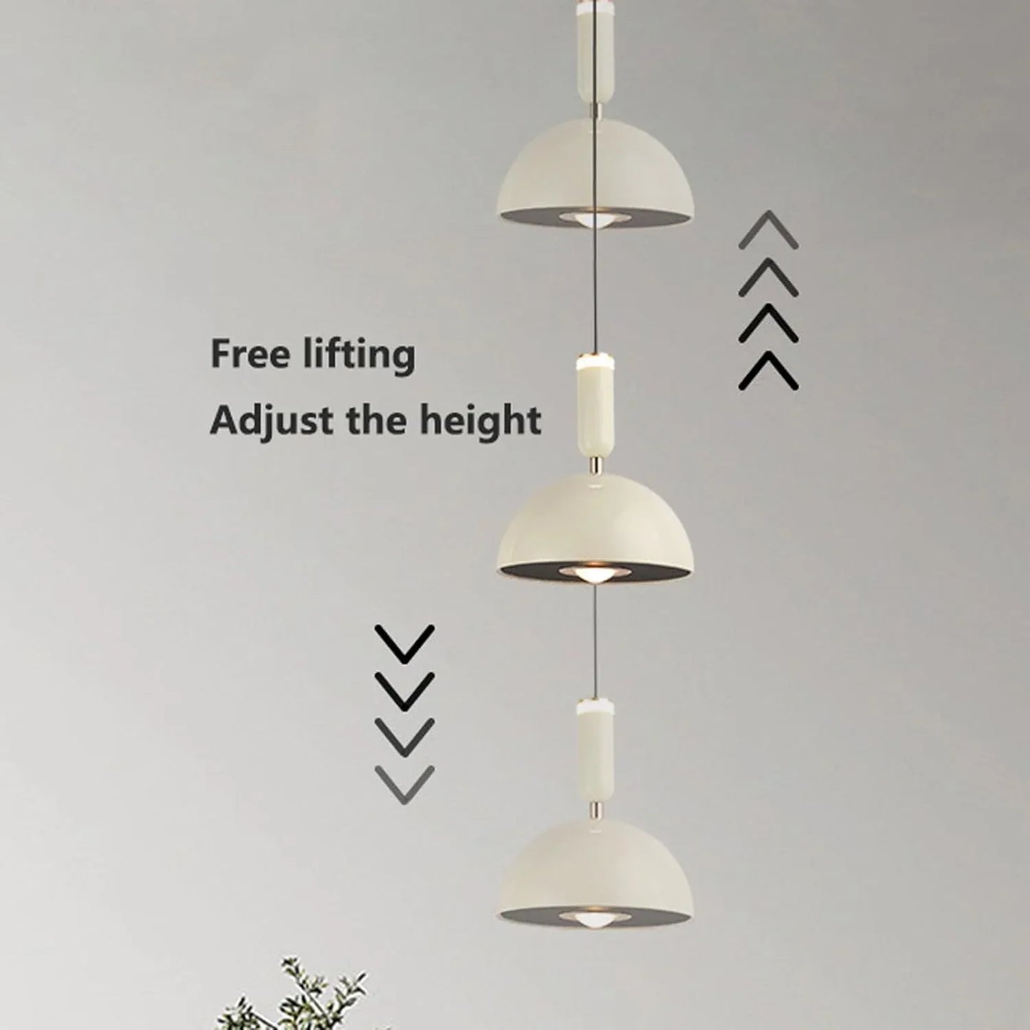 Audara-Premium Feeling Acrylic Aluminum Pendant Light Liftable Hovering Bedside Small Hanging Lamp White Single Head LEDChandeliers Study Living Room Backdrop Decoration Lighting Fixture