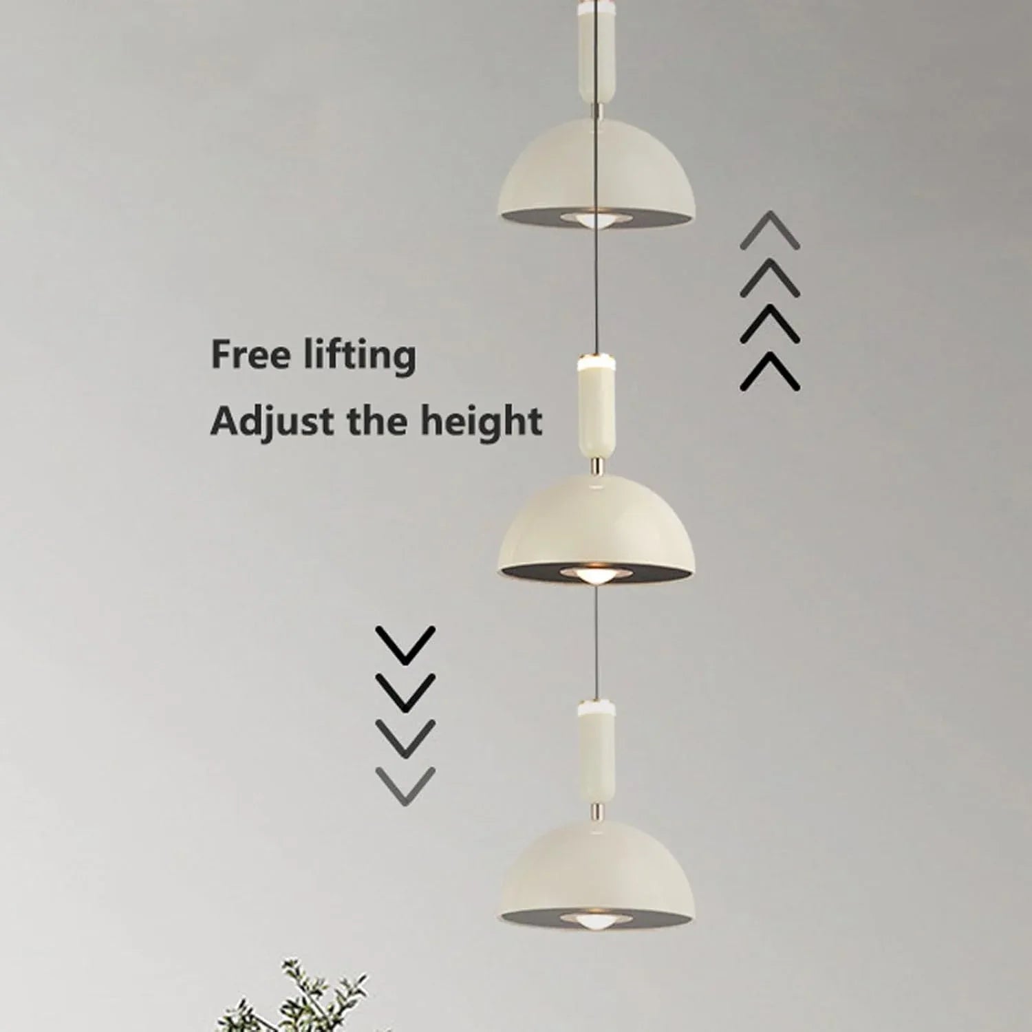 Audara-Premium Feeling Acrylic Aluminum Pendant Light Liftable Hovering Bedside Small Hanging Lamp White Single Head LEDChandeliers Study Living Room Backdrop Decoration Lighting Fixture