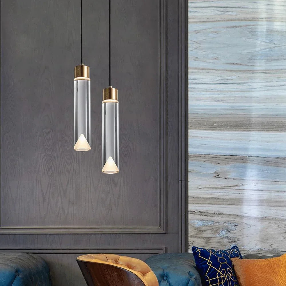 Audara-Crystal Pendant Light, A Modern and Luxurious 2-inch Pendant Lamp, Suitable for Various Lighting Scenarios Such As Bedrooms, Studies, Dining Rooms, Entryways, Cafes, and Kitchen Islands