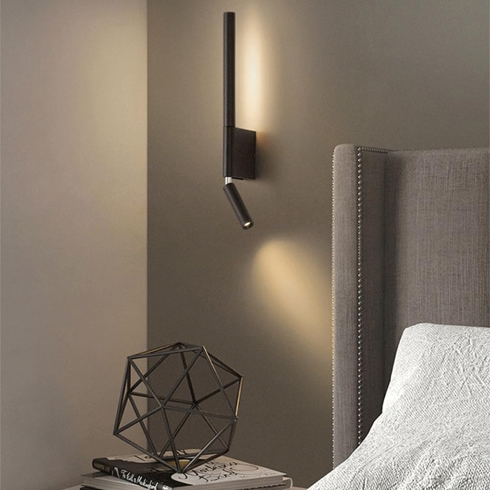 Audara-Scandinavian Minimalist Wall Lamp Bedroom Bedside Wall Lights Modern Stylish Reading Sconces with Switch Rotatable Mounted Lighting Fixture