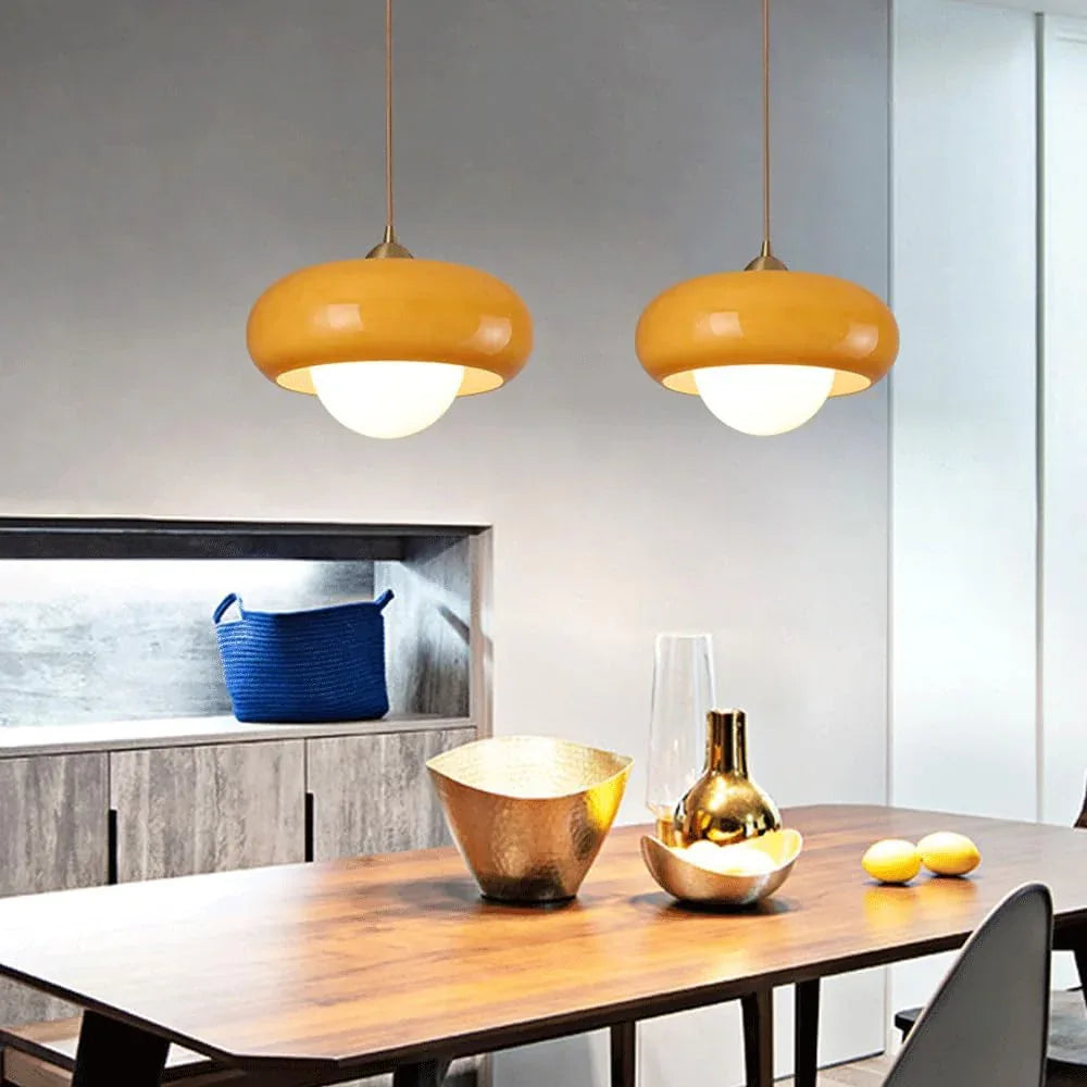 Audara-Japanese Bedroom Bedside Glass Pendant Light Modern Creative Brass Single Head Hanging Lampe Personalized Living Room Sofa Background Chandeliers Hotel Restaurant B&B Decoration Lighting Fixture