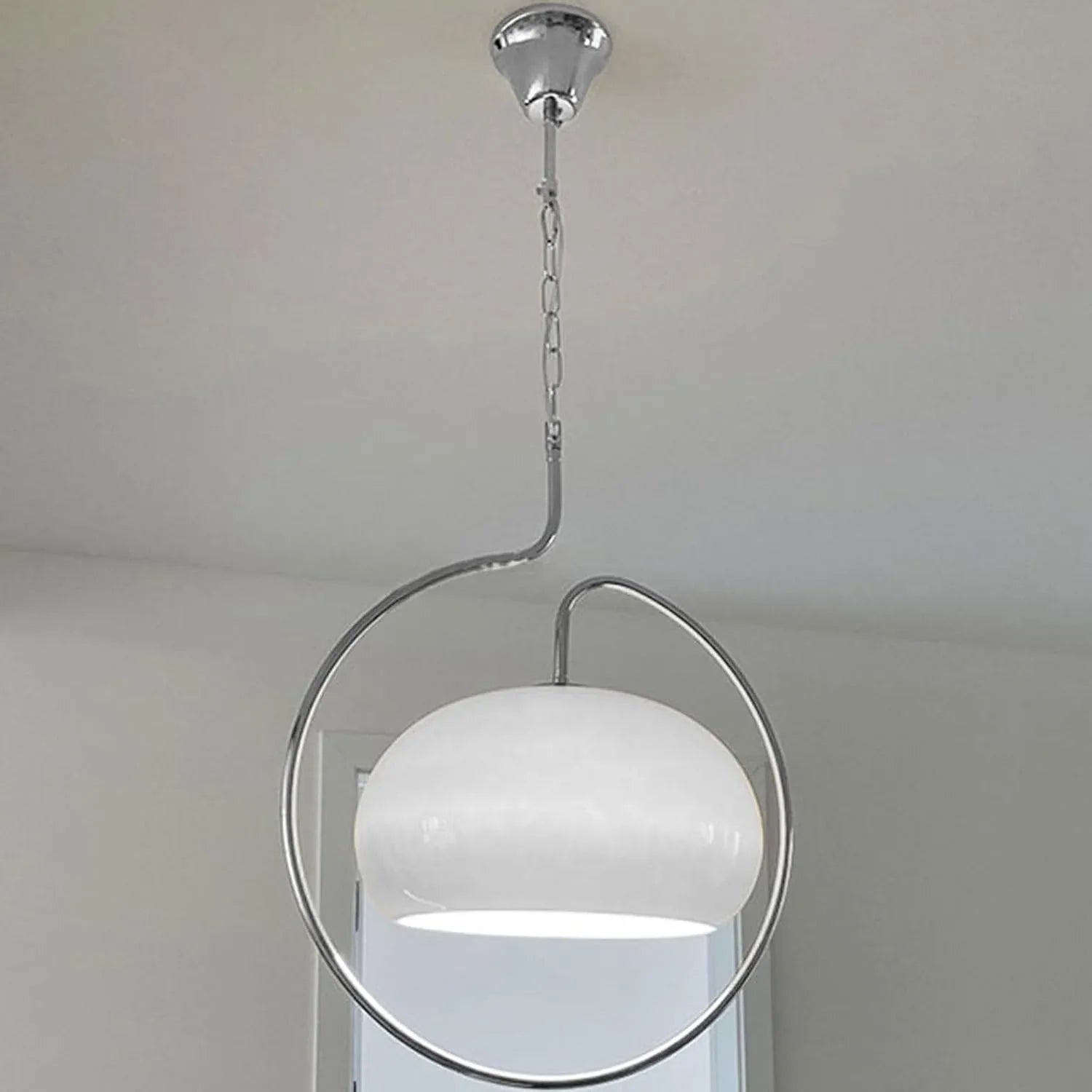 Audara-18-inch Glass Pendant Lights, European Modern Minimalist Style, Suitable for Installation in Various Spaces Such As Bedrooms, Hotels, Cafes, Restaurants, and Entryways
