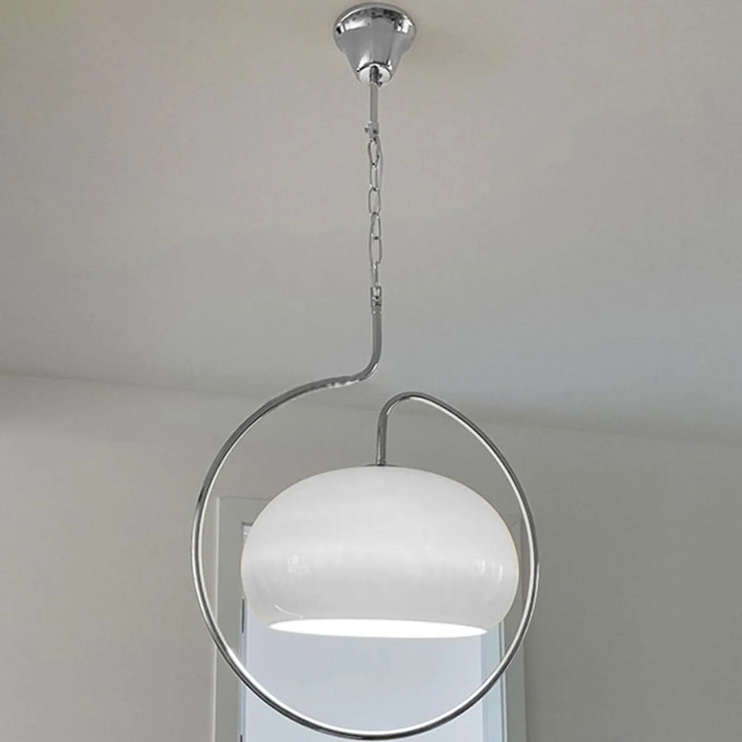 Audara-18-inch Glass Pendant Lights, European Modern Minimalist Style, Suitable for Installation in Various Spaces Such As Bedrooms, Hotels, Cafes, Restaurants, and Entryways B