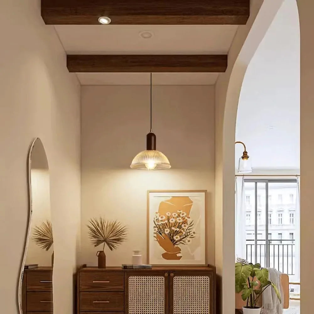 Audara-8-inch Glass Pendant Lights are Decorative Pendant Lights Suitable for Tea Restaurants, Hallways, Balconies, Living Rooms, Hotel Entrances, and Cafes.
