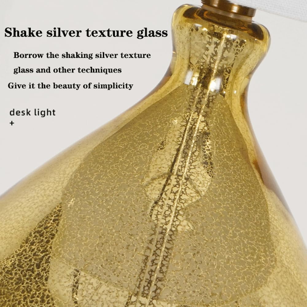 Audara-High-end Bedroom Study Living Room Desk Light Luxury Fashion Shake Silver Glass Desk Lamp Tea Cottage Shop Model House Table Lamp Window B&B Villa Farmhouse Lighting Fixture
