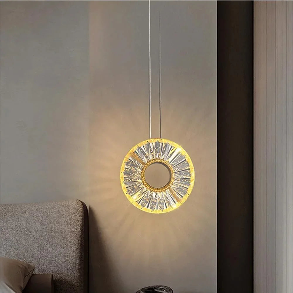 Audara-10-inch Creative Minimalist Crystal Pendant Light, Bohemian Style, Suitable For Decorative Pendant Lights In Bedrooms, Bedside Views, Hallways, Balconies, Living Rooms, Hotel Entryways, And Caf