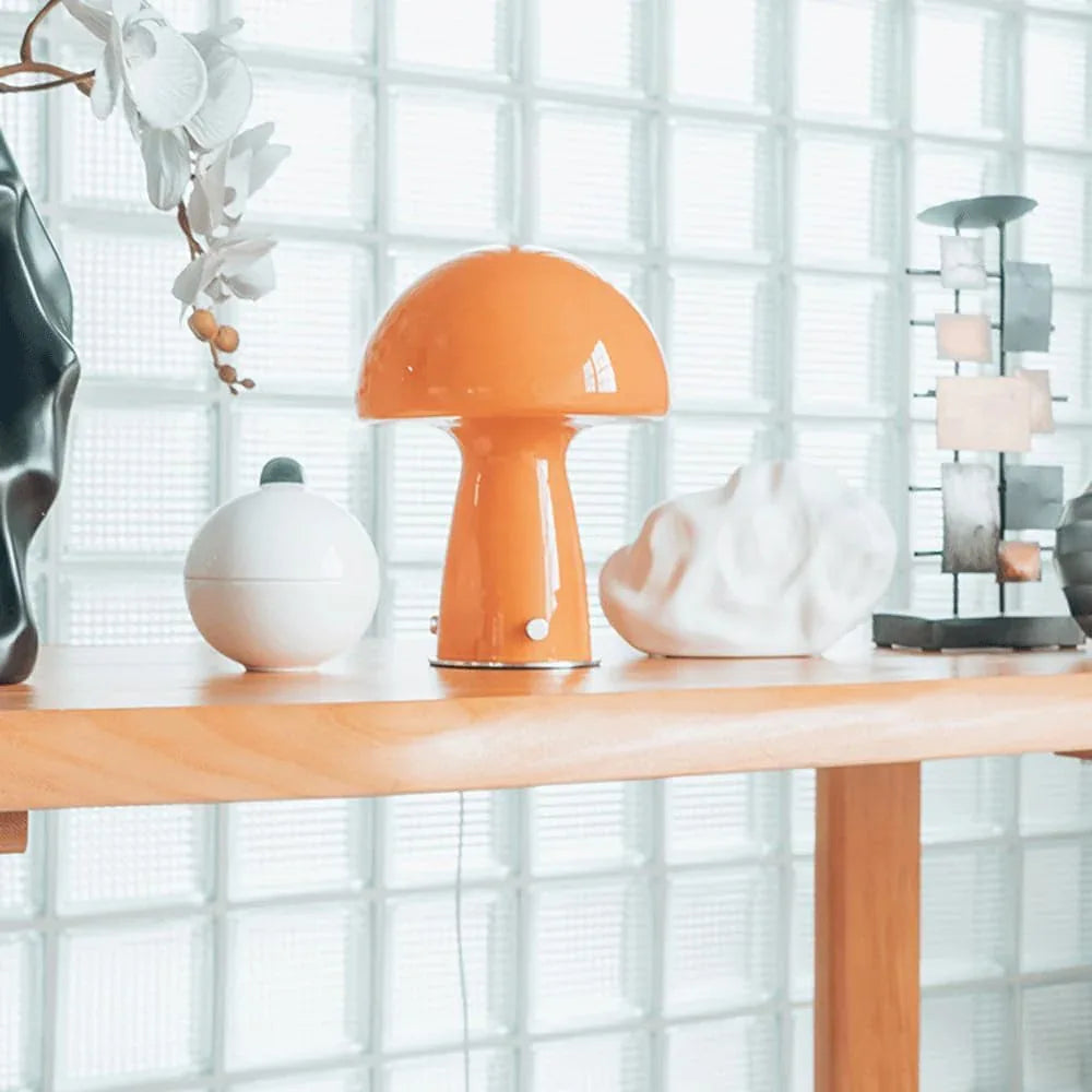 Audara-Romantic Cozy Bedroom Bedside Desk Light French Orange Glass Desk Lamp Study Living Room Counter Makeup Table Lamp Hotel B&B Coffee Shop Bar Decoration Lighting Fixture